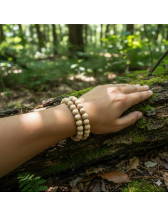 Wood round oak bead K5 2