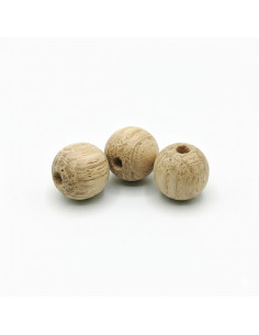 Wood round oak bead K5