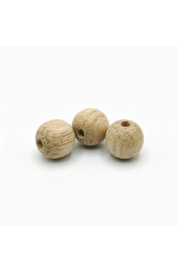 Wood round oak bead K5