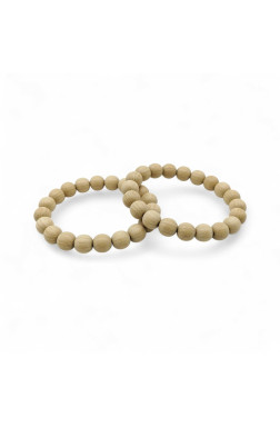 Wood round oak bead K5