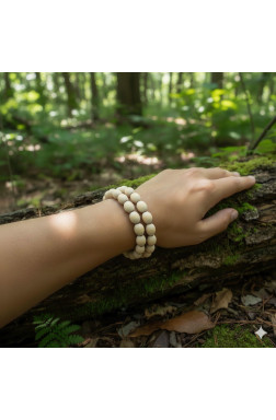 Wood Oblong Round Bead K1