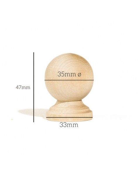 Wood round knob R3 2