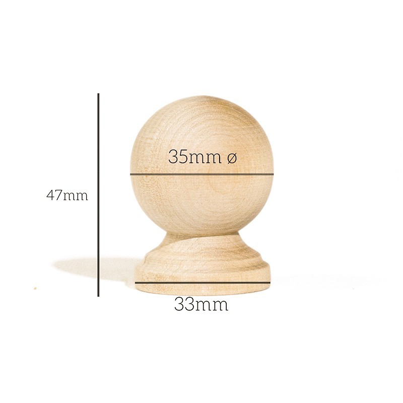 Wood round knob R3